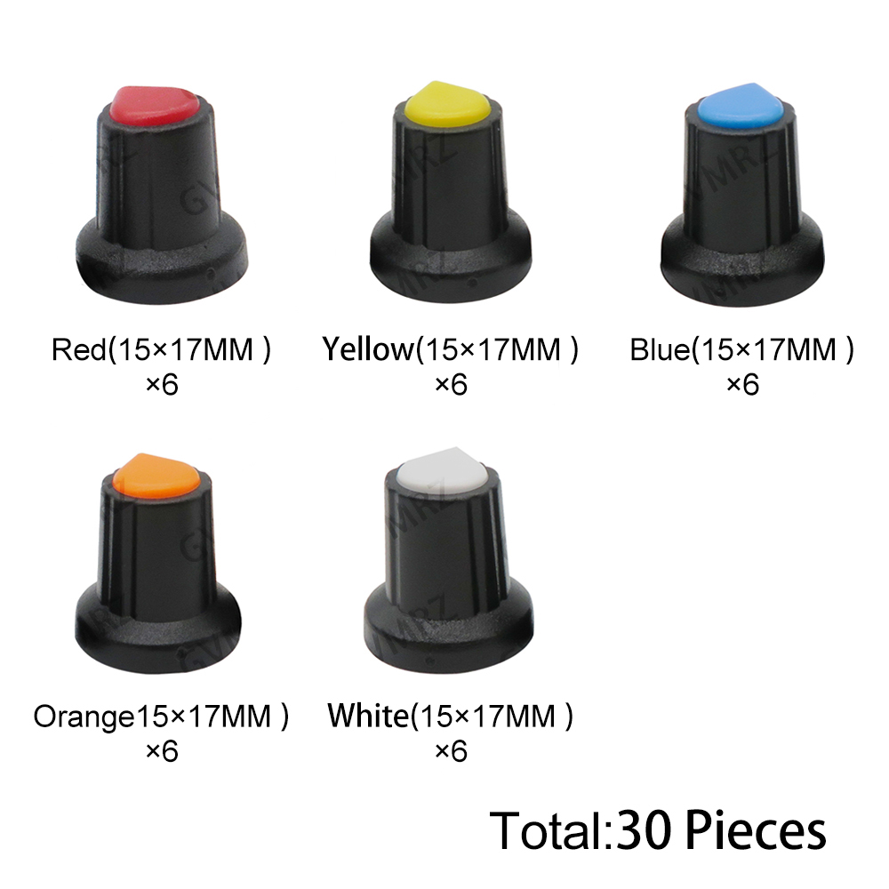 Diy Electronics Project Kit - 30PCS 5Color AG2 Knob Kit 15x17MM