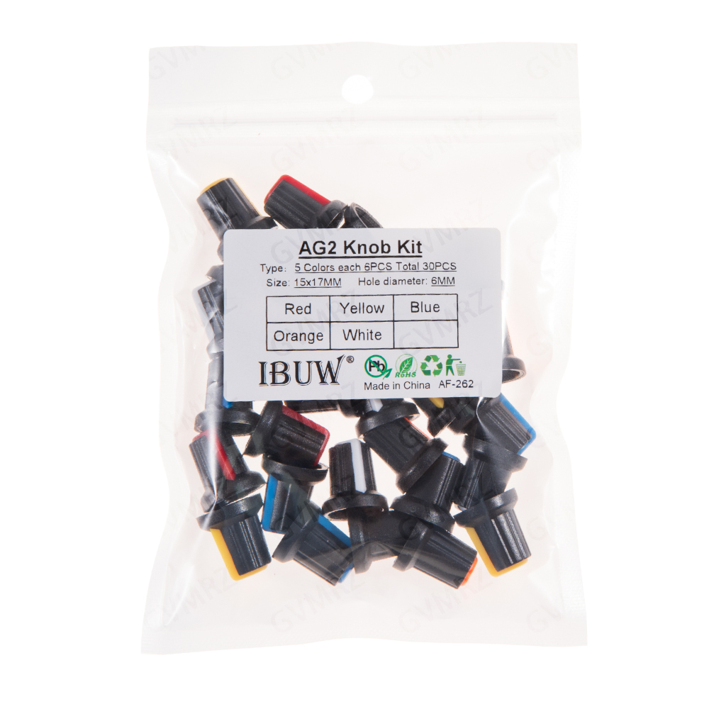 30PCS 5Color AG2 Knob Kit 15x1 - Diy Electronics Project Kit ulasan dan harga