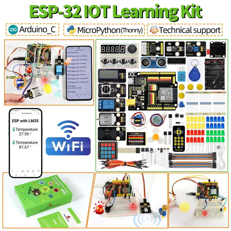 DIY Electronic STEM ESP-32 IoT - Diy Electronics Learning Kit ulasan dan harga