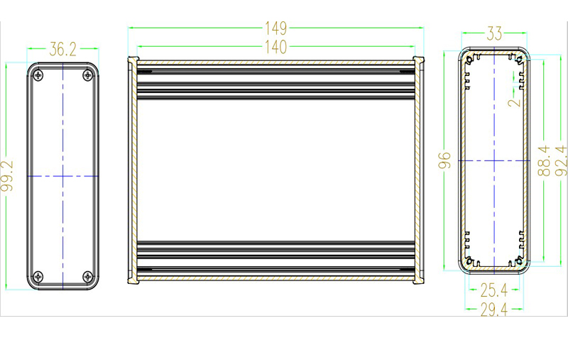 Aluminium Box Housing Case for - Diy Electronics Box ulasan dan harga